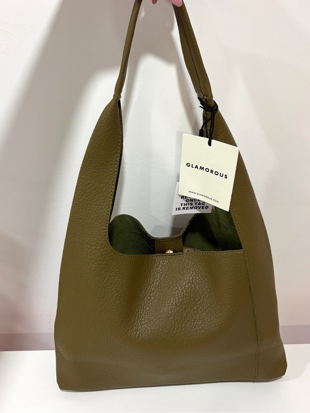 ASOS Glamorous Olive Green Tote Hobo Bag